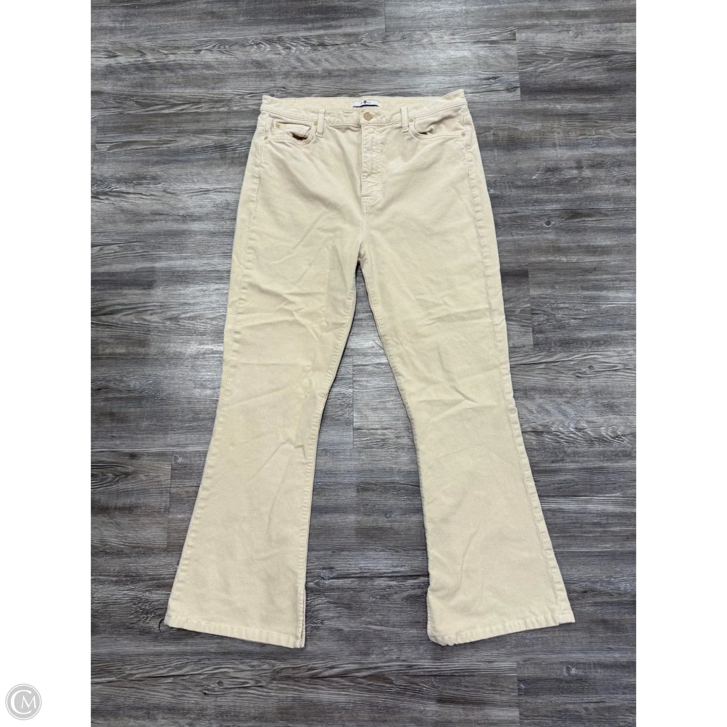 Pants Designer By 7 For All Mankind In Cream, Size: 12