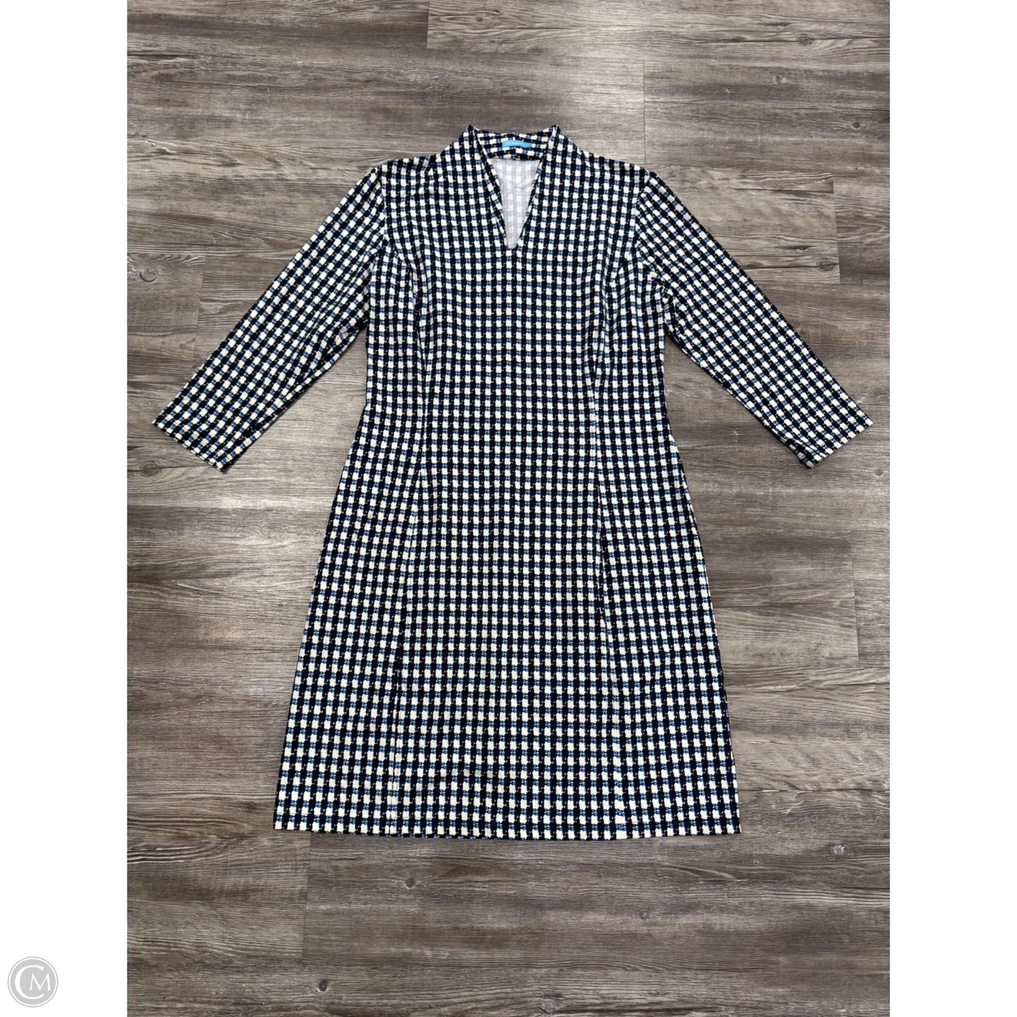 Dress Casual Midi By J Mclaughlin In Blue & White, Size: L