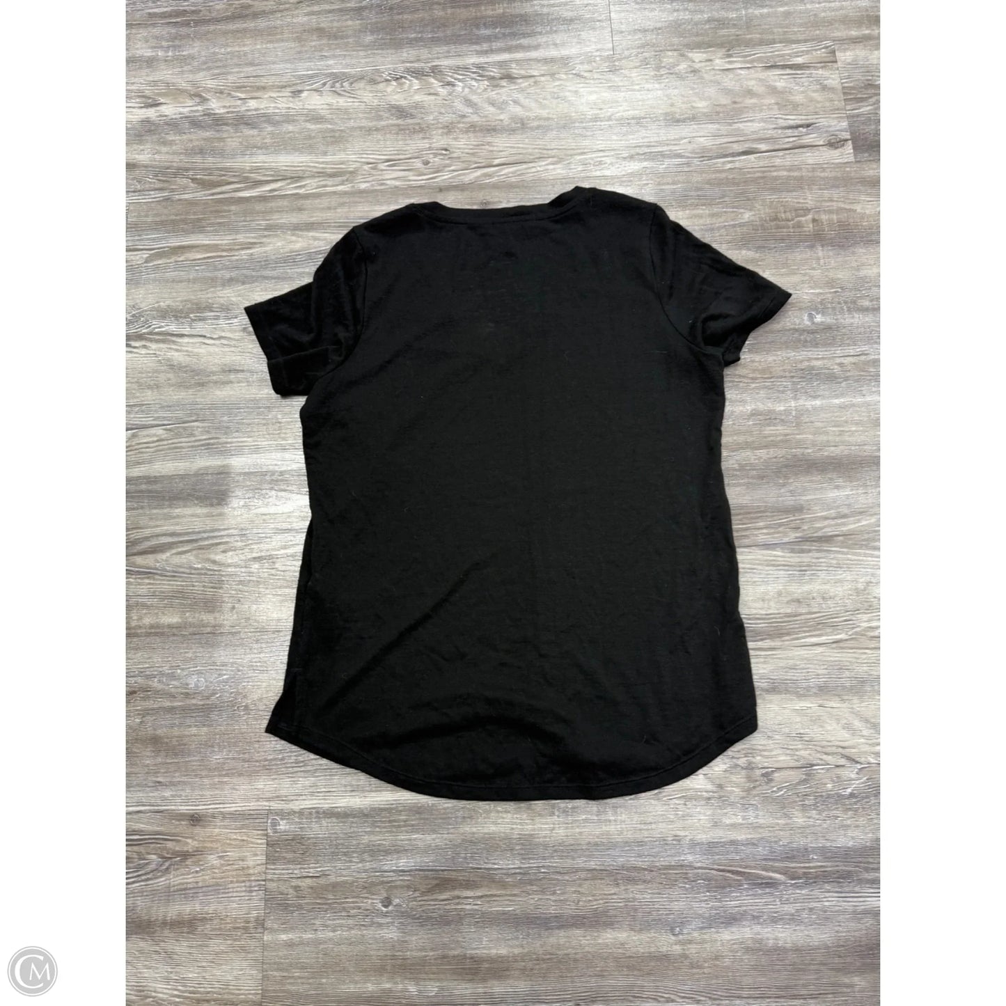 Athletic Top Short Sleeve By Athleta In Black, Size: M