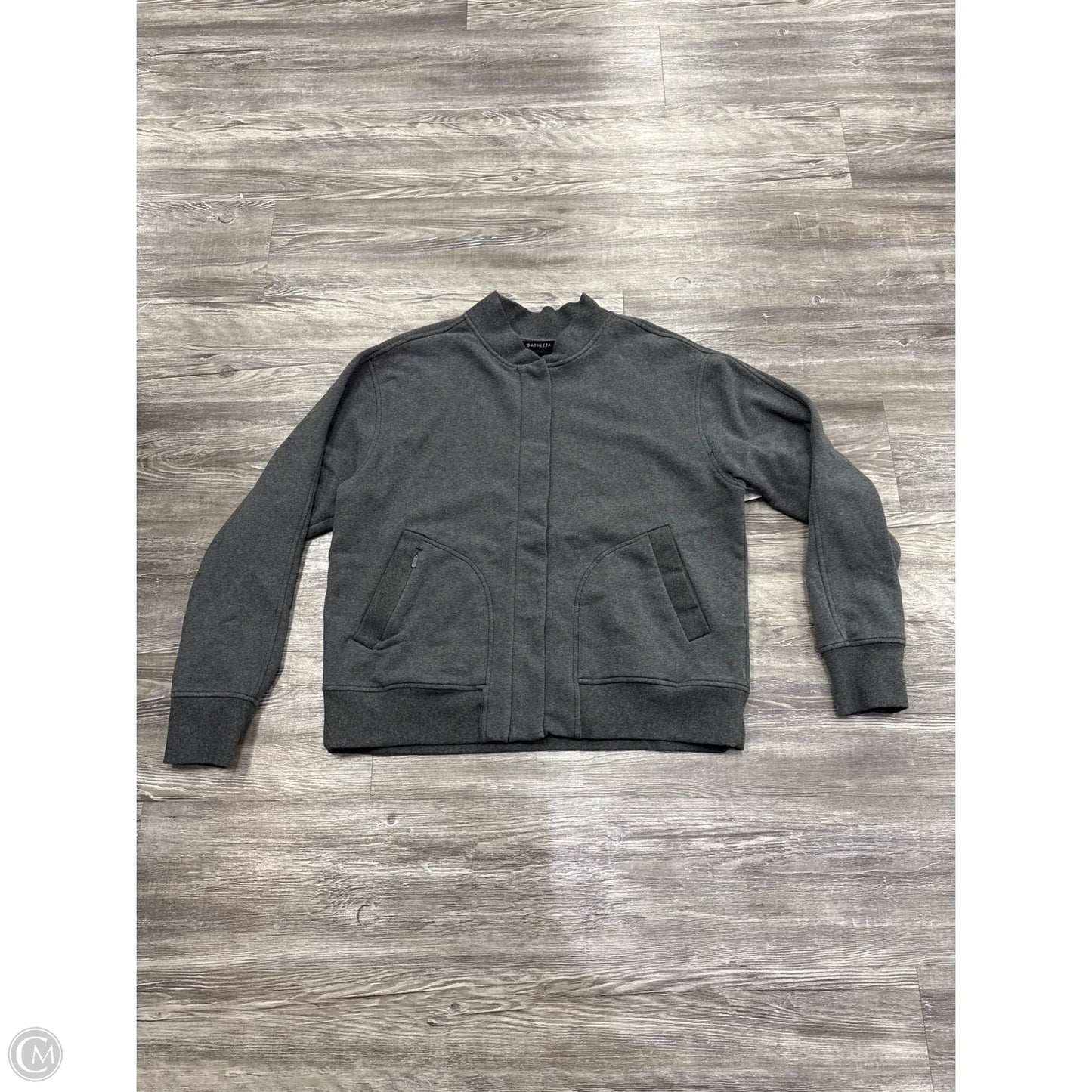 Athletic Jacket By Athleta In Grey, Size: L