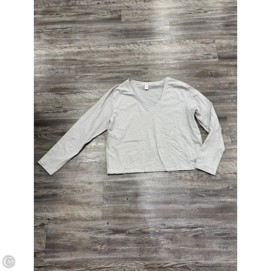 Athletic Top Long Sleeve Crewneck By Athleta In White, Size: L