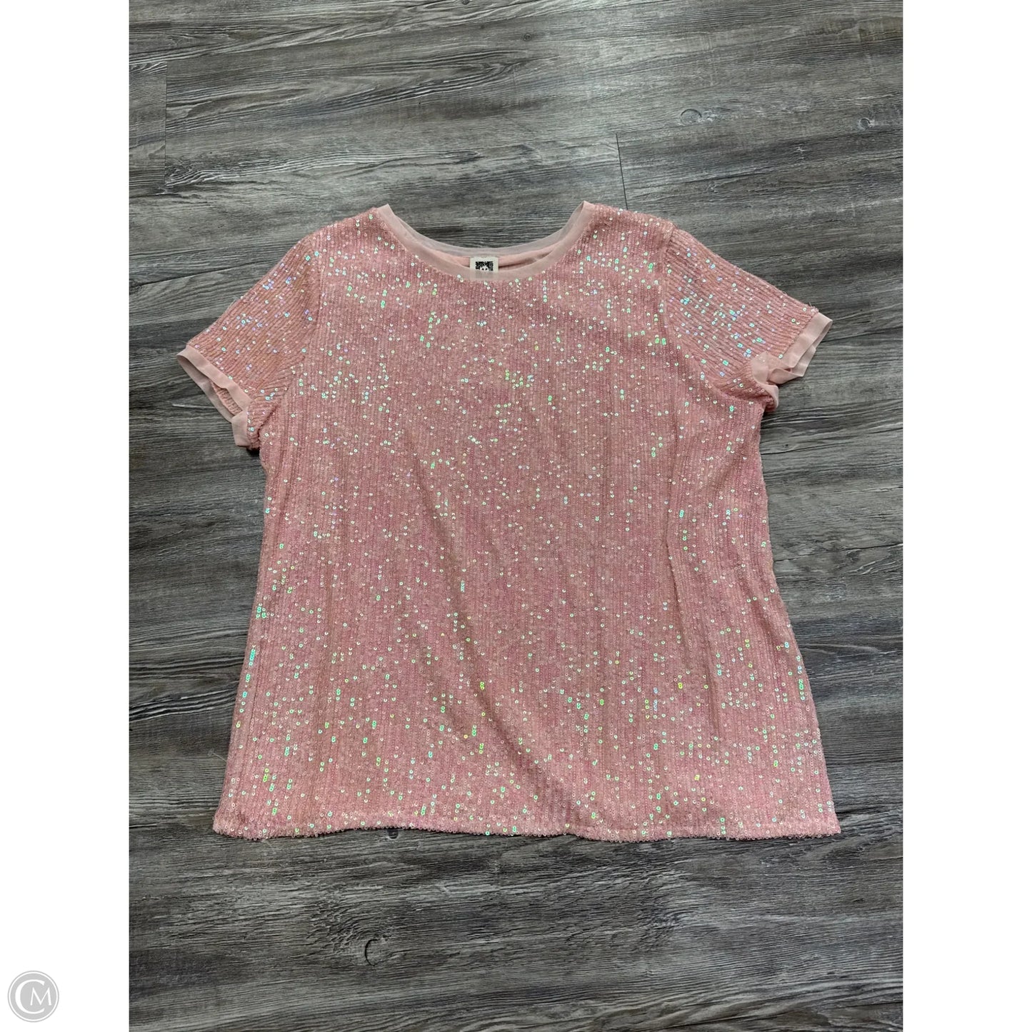 Top Short Sleeve By Anne Klein In Pink, Size: 1x