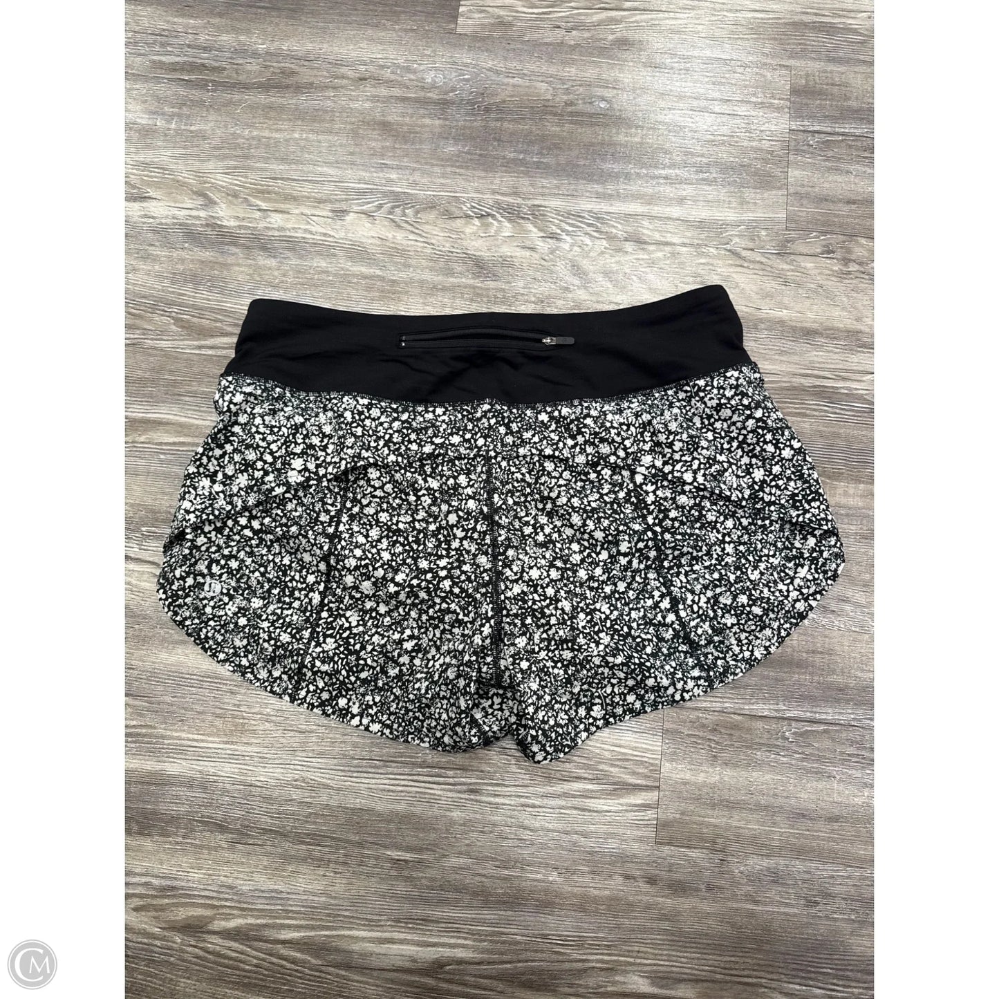 Athletic Shorts By Lululemon In Black & White, Size: 10