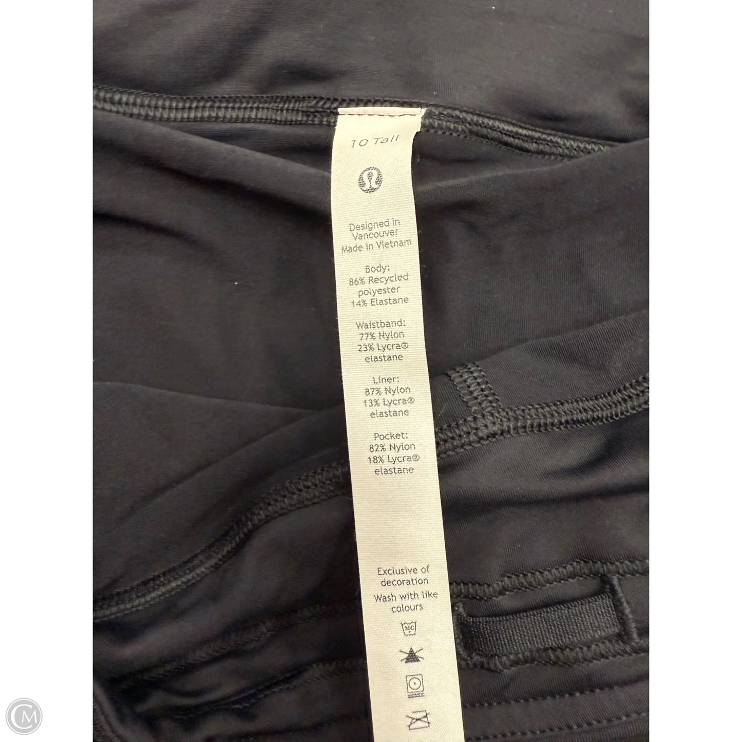 Athletic Skort By Lululemon In Black, Size: 10l