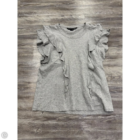 Top Short Sleeve By Veronica Beard In Grey, Size: Xl