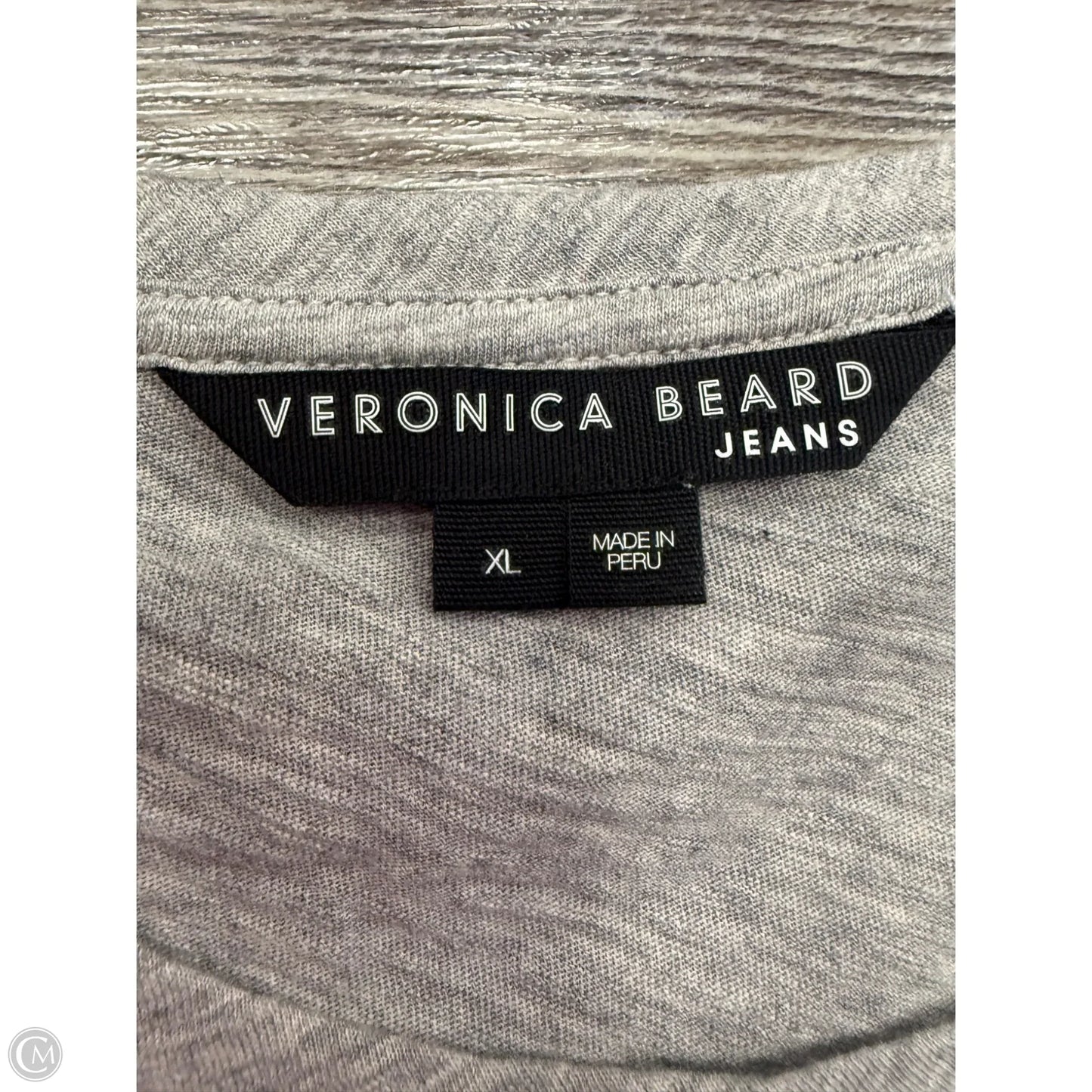 Top Short Sleeve By Veronica Beard In Grey, Size: Xl
