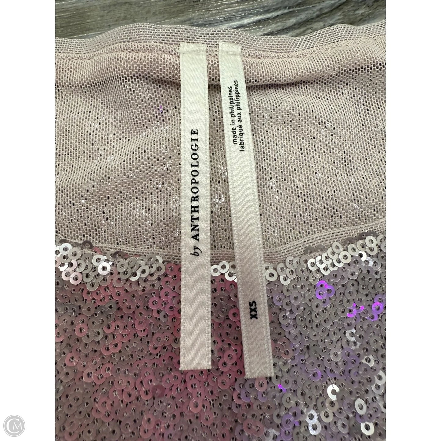 Top Short Sleeve By Anthropologie In Purple, Size: Xxs