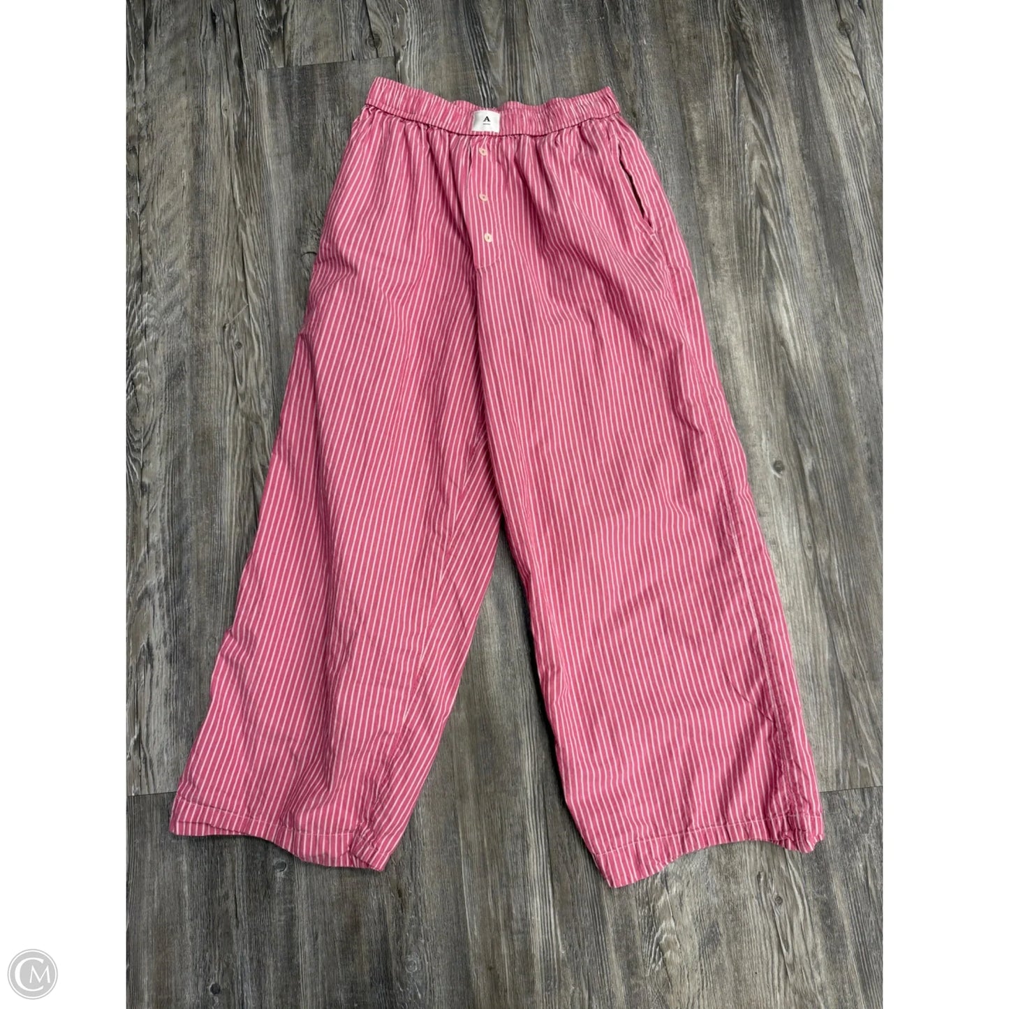 Pajama Pants By Anthropologie In Pink & White, Size: S