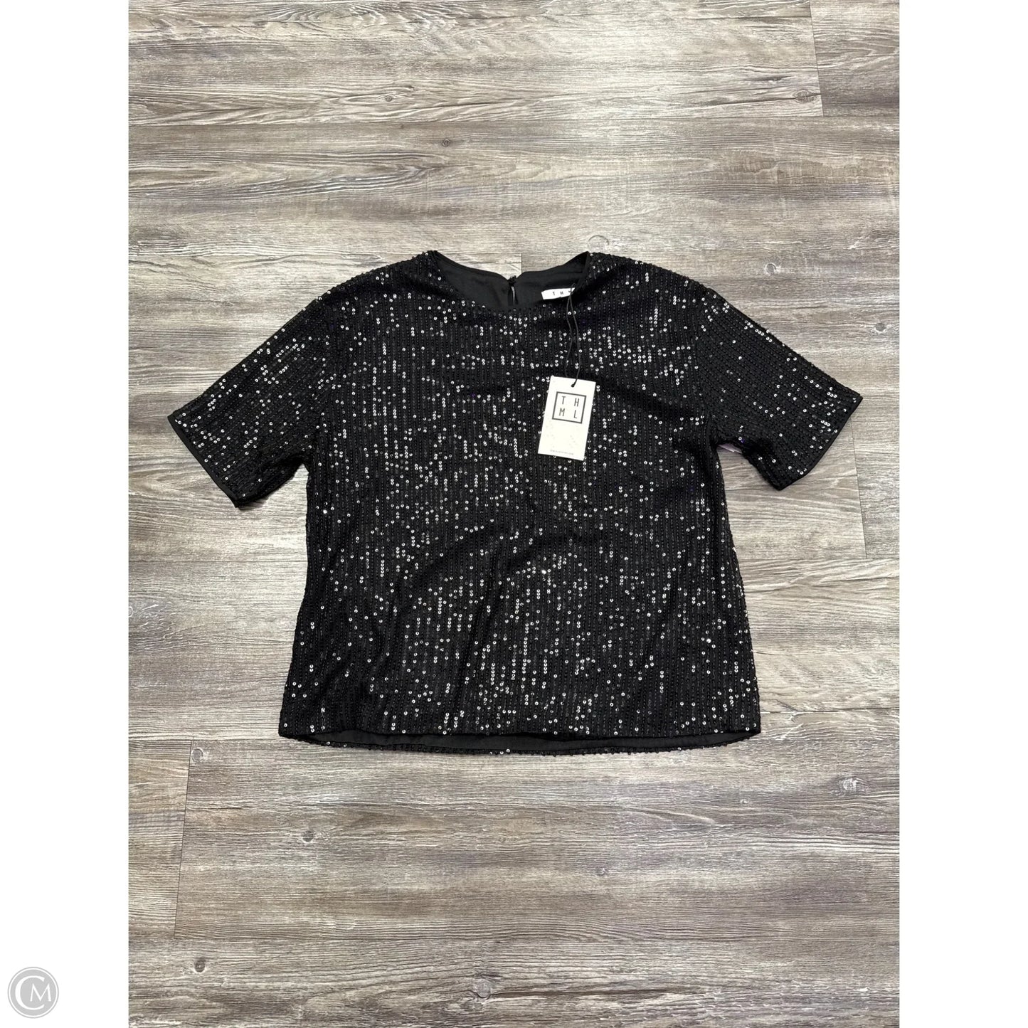 Top Short Sleeve By Thml In Black, Size: M