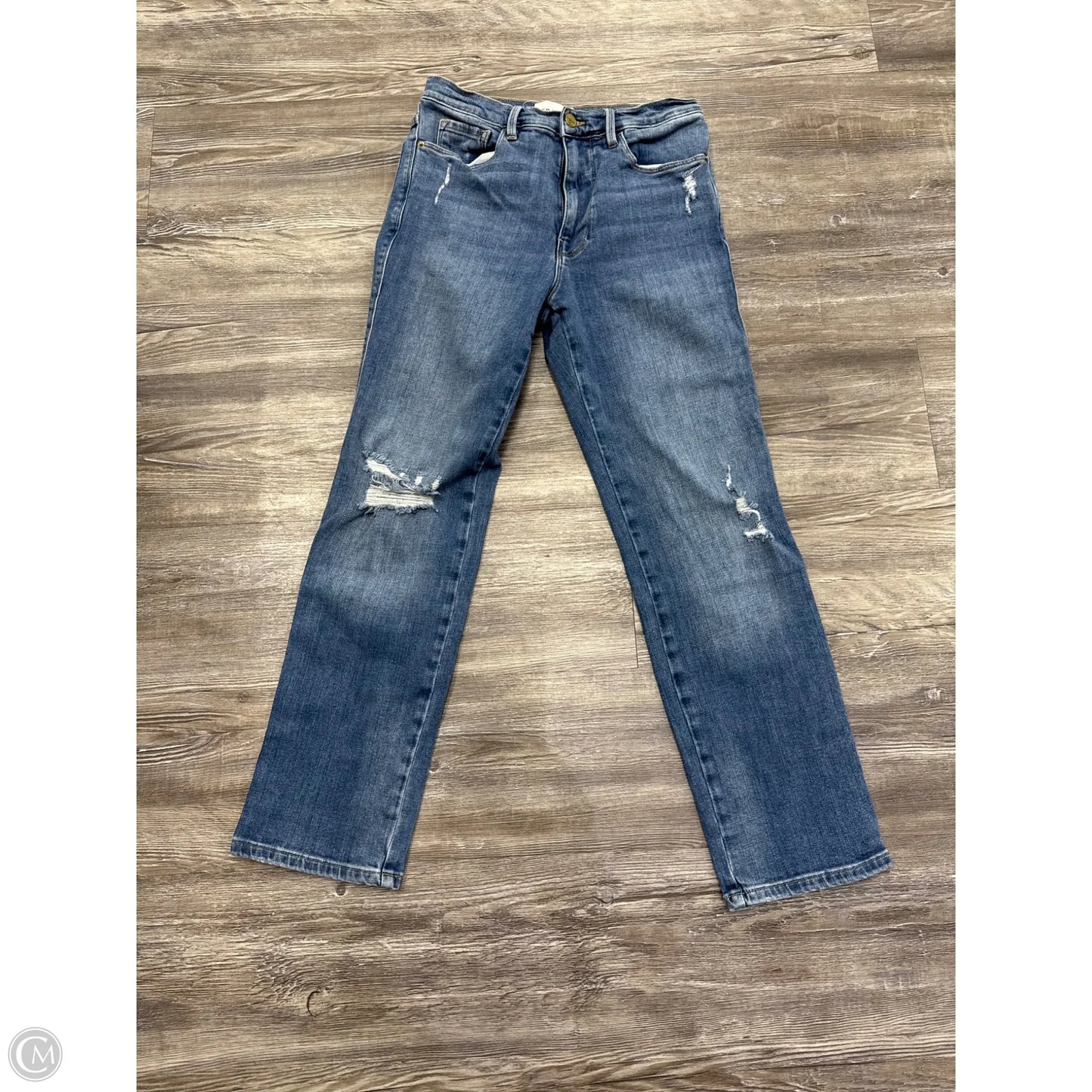 Jeans Skinny By Frame In Blue Denim, Size: 4