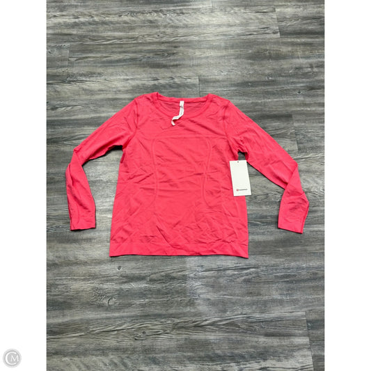Athletic Top Long Sleeve Crewneck By Lululemon In Pink, Size: 8