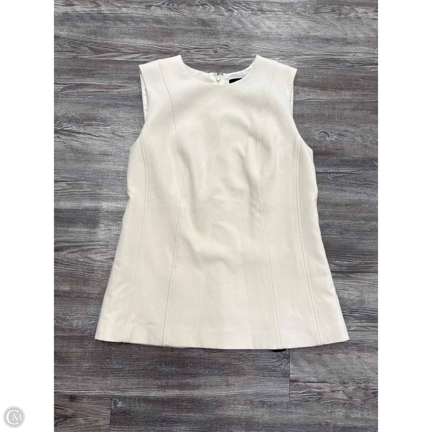 Top Sleeveless By Theory In White, Size: 8