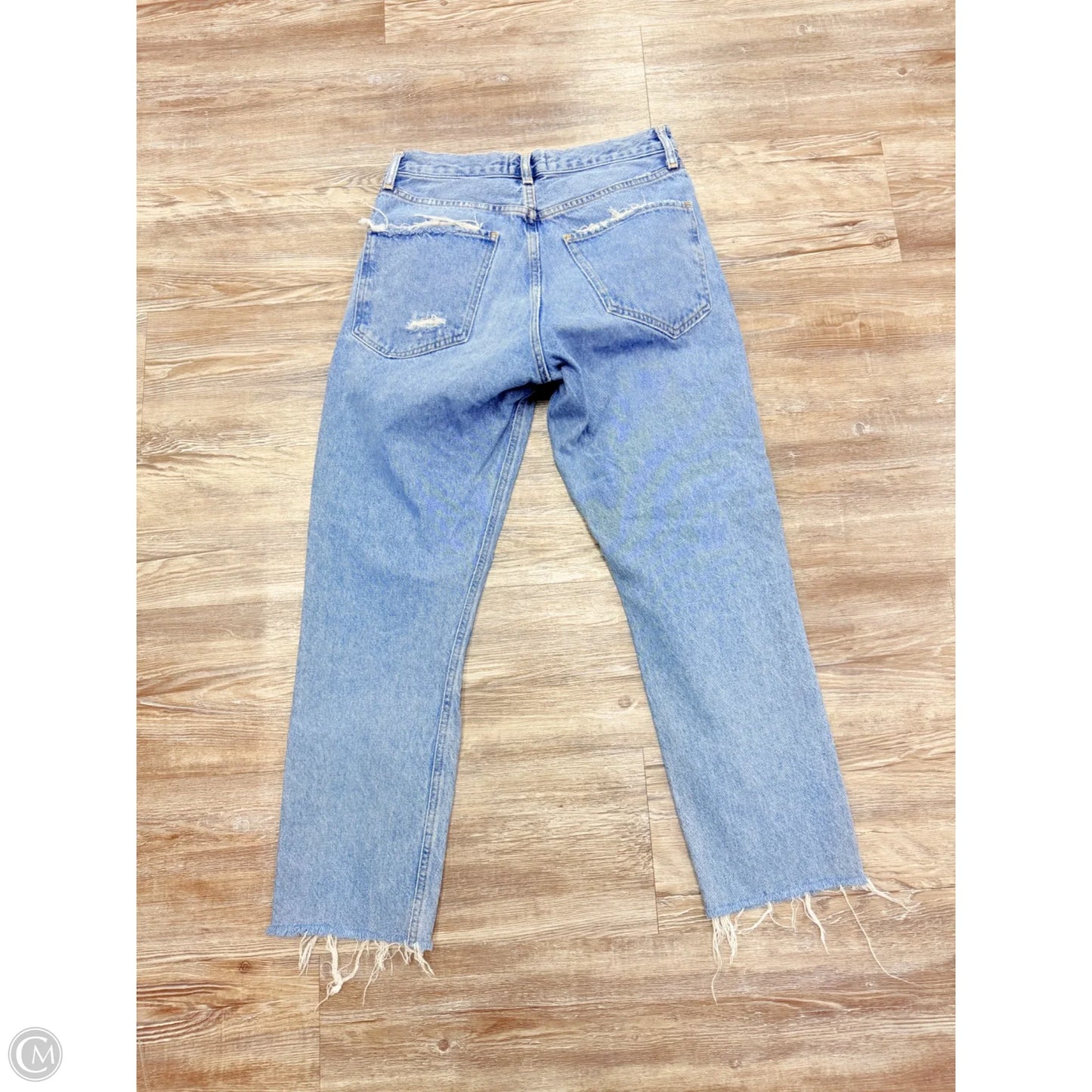 Jeans Straight By Agolde In Blue Denim, Size: 2