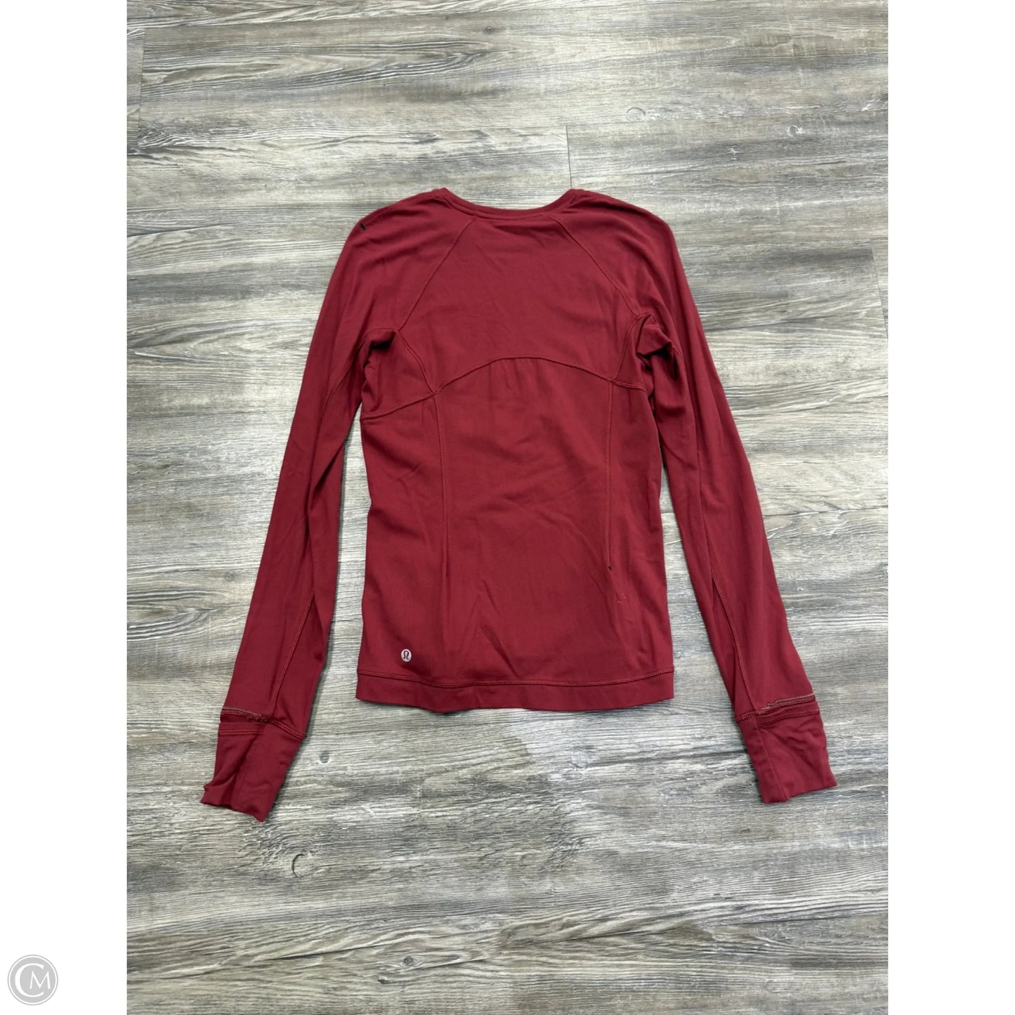 Athletic Top Long Sleeve Crewneck By Lululemon In Red, Size: 4