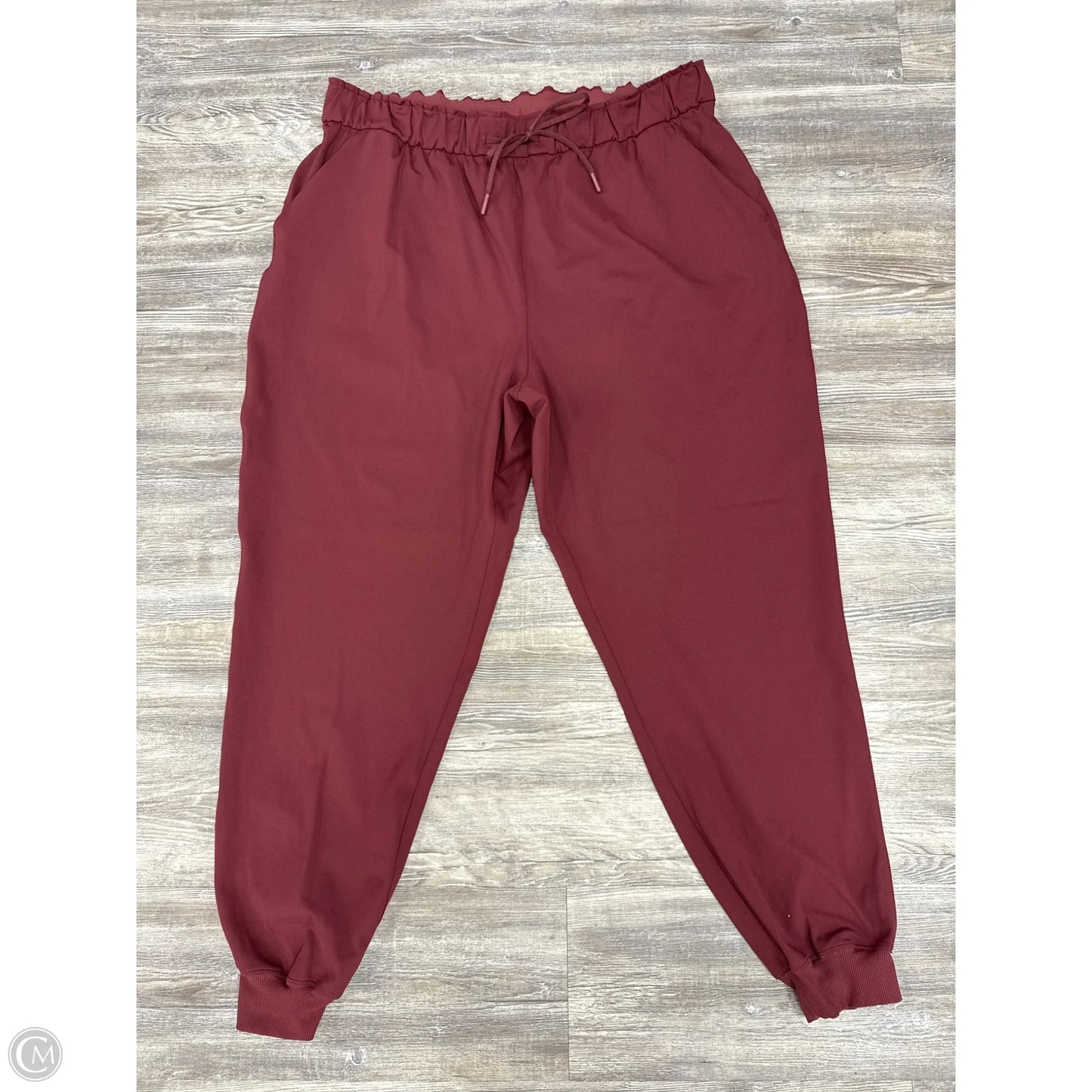 Athletic Pants By Lululemon In Red, Size: 16