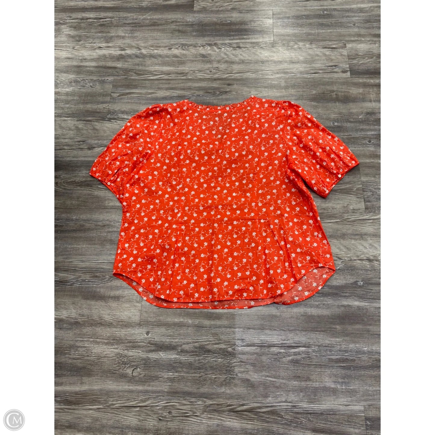 Top Short Sleeve By Talbots In Orange, Size: 2x