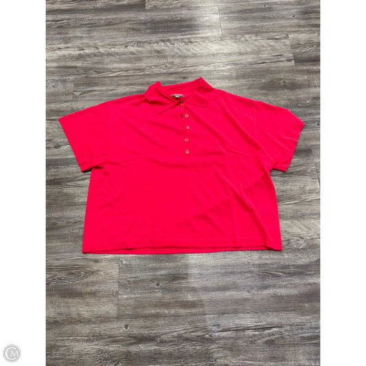 Top 3/4 Sleeve By J. Crew In Red, Size: 2x