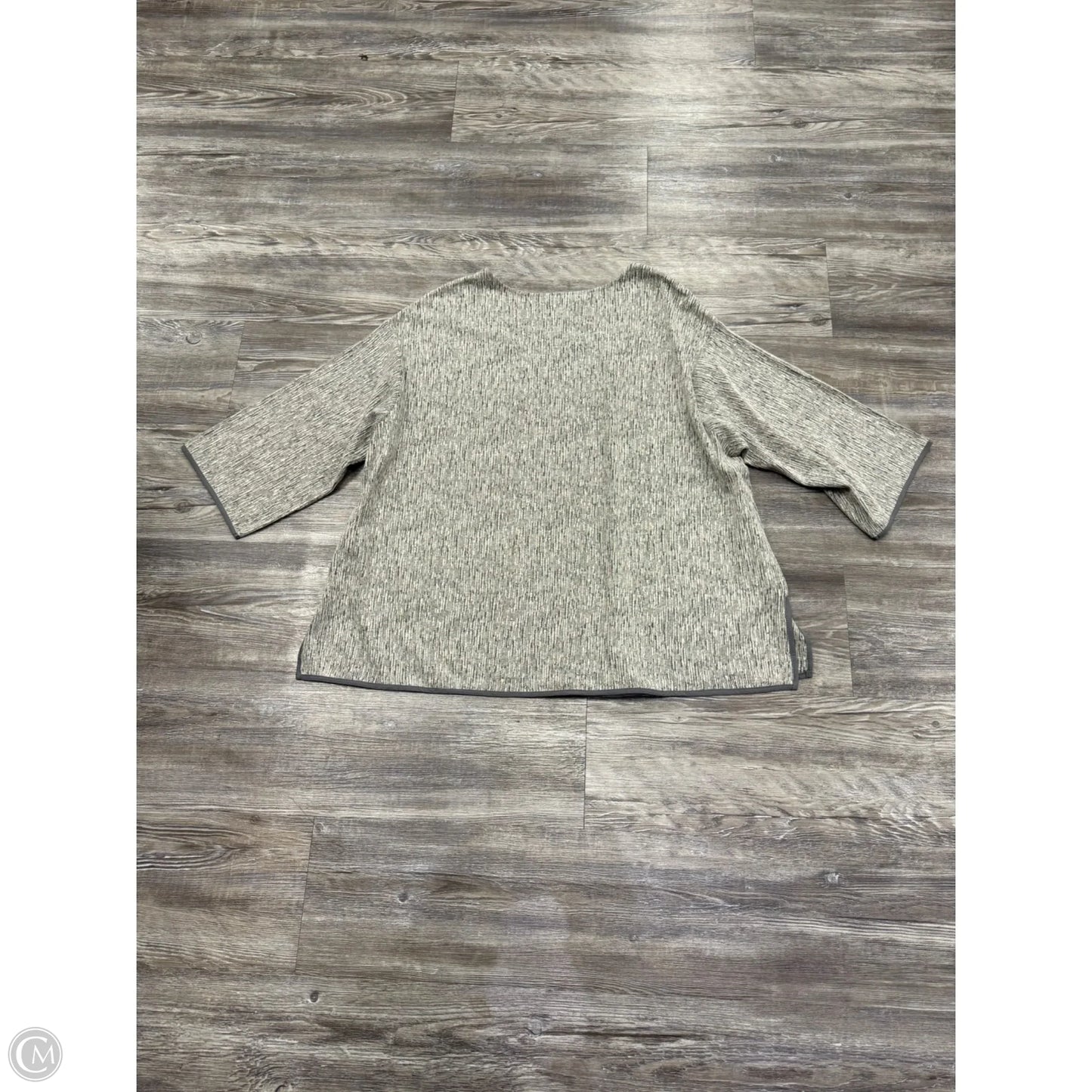 Top 3/4 Sleeve By Pure Jill In Grey, Size: 1x