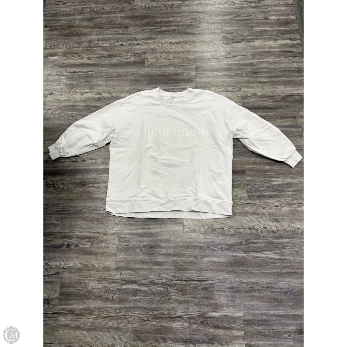 Athletic Sweatshirt Crewneck By Lululemon In White, Size: 20