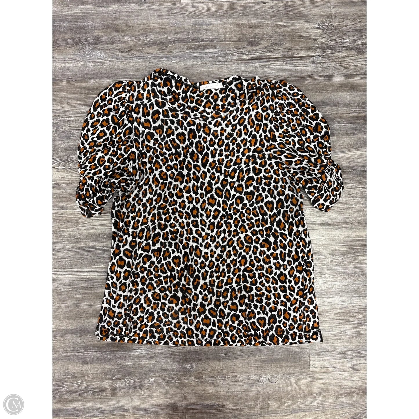Top Short Sleeve By Alc In Animal Print, Size: L