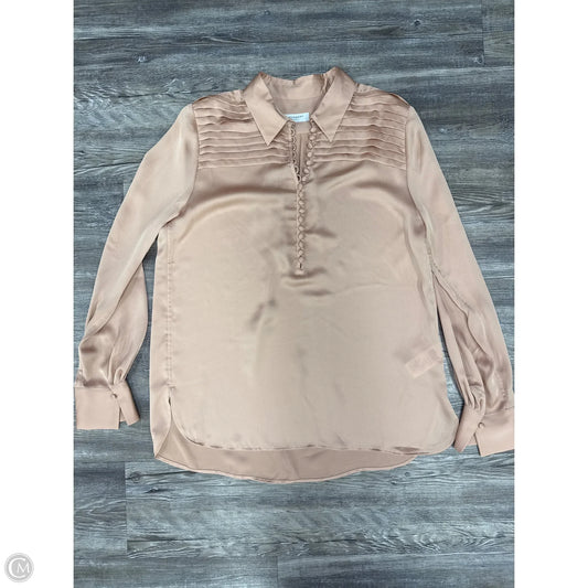 Top Long Sleeve By Equipment In Pink, Size: L
