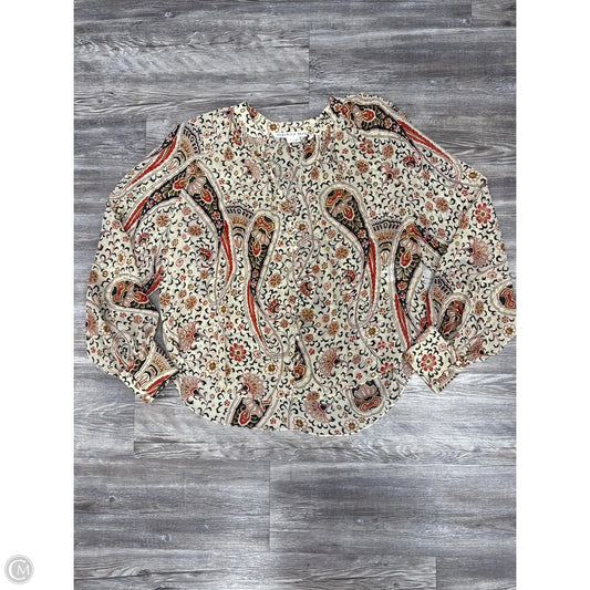 Top Long Sleeve By Veronica Beard In Tan, Size: 12
