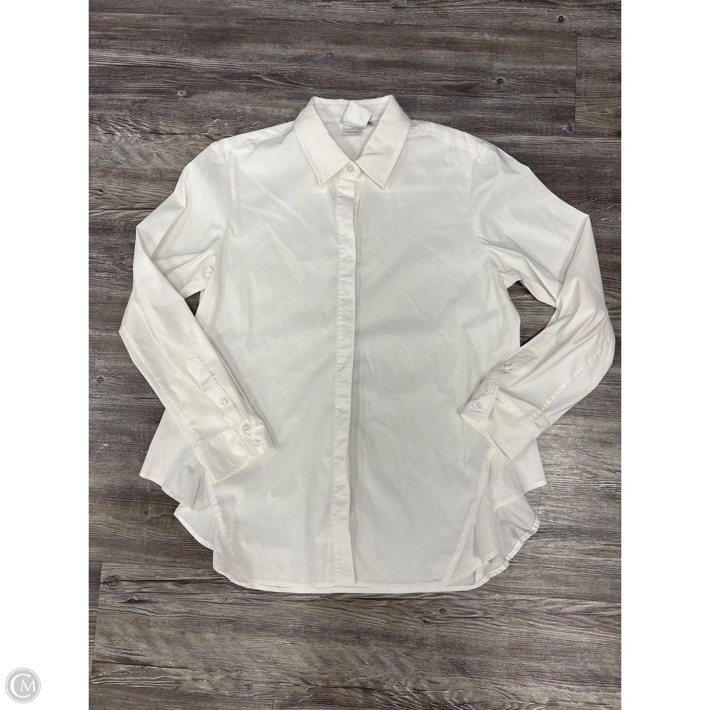 Top Long Sleeve By Finley In White, Size: Xl