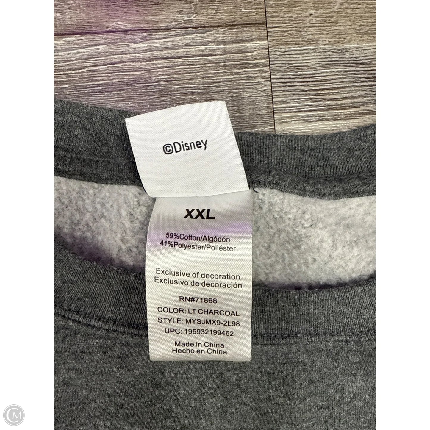 Sweatshirt Crewneck By Clothes Mentor In Grey, Size: Xl