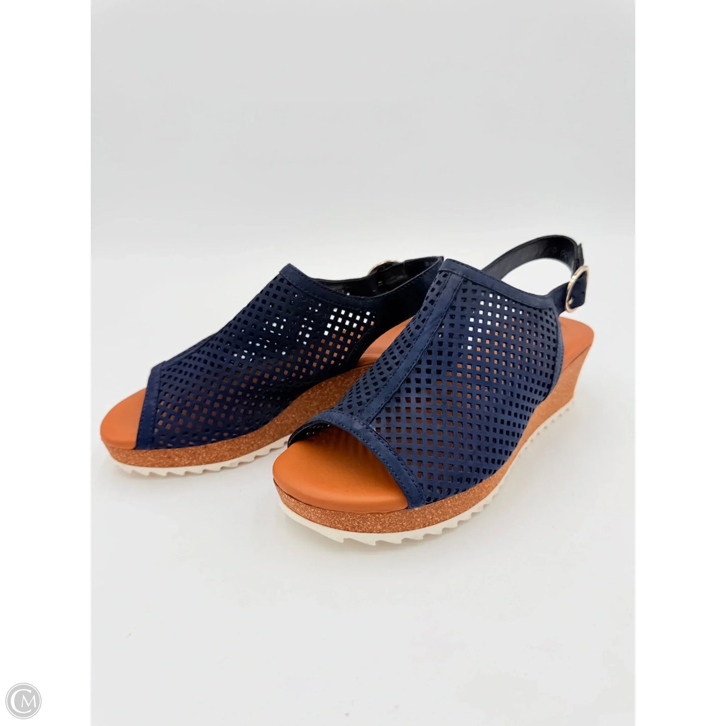 Sandals Heels Wedge By Paul Green In Navy, Size: 5.5