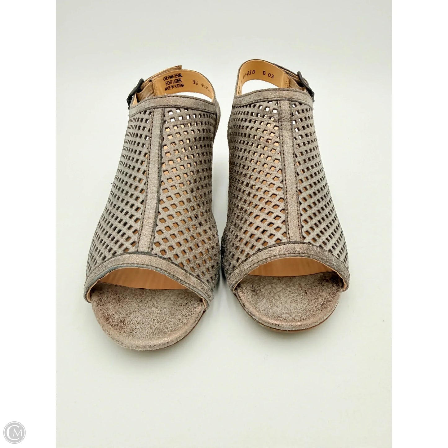 Sandals Heels Block By Paul Green In Silver, Size: 6