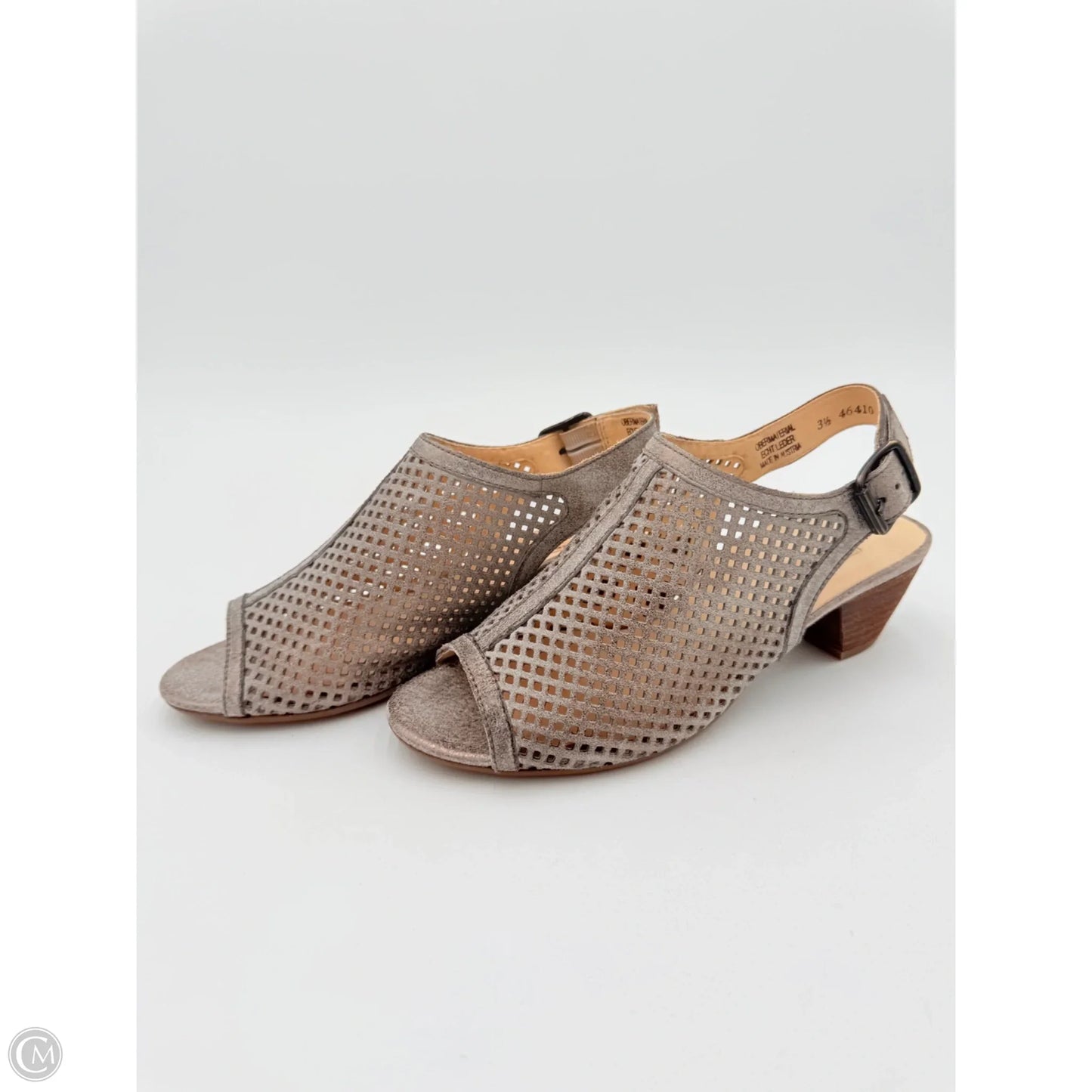 Sandals Heels Block By Paul Green In Silver, Size: 6