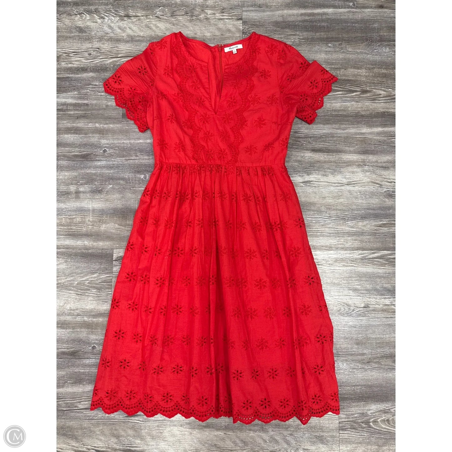 Dress Casual Midi By Madewell In Red, Size: 6