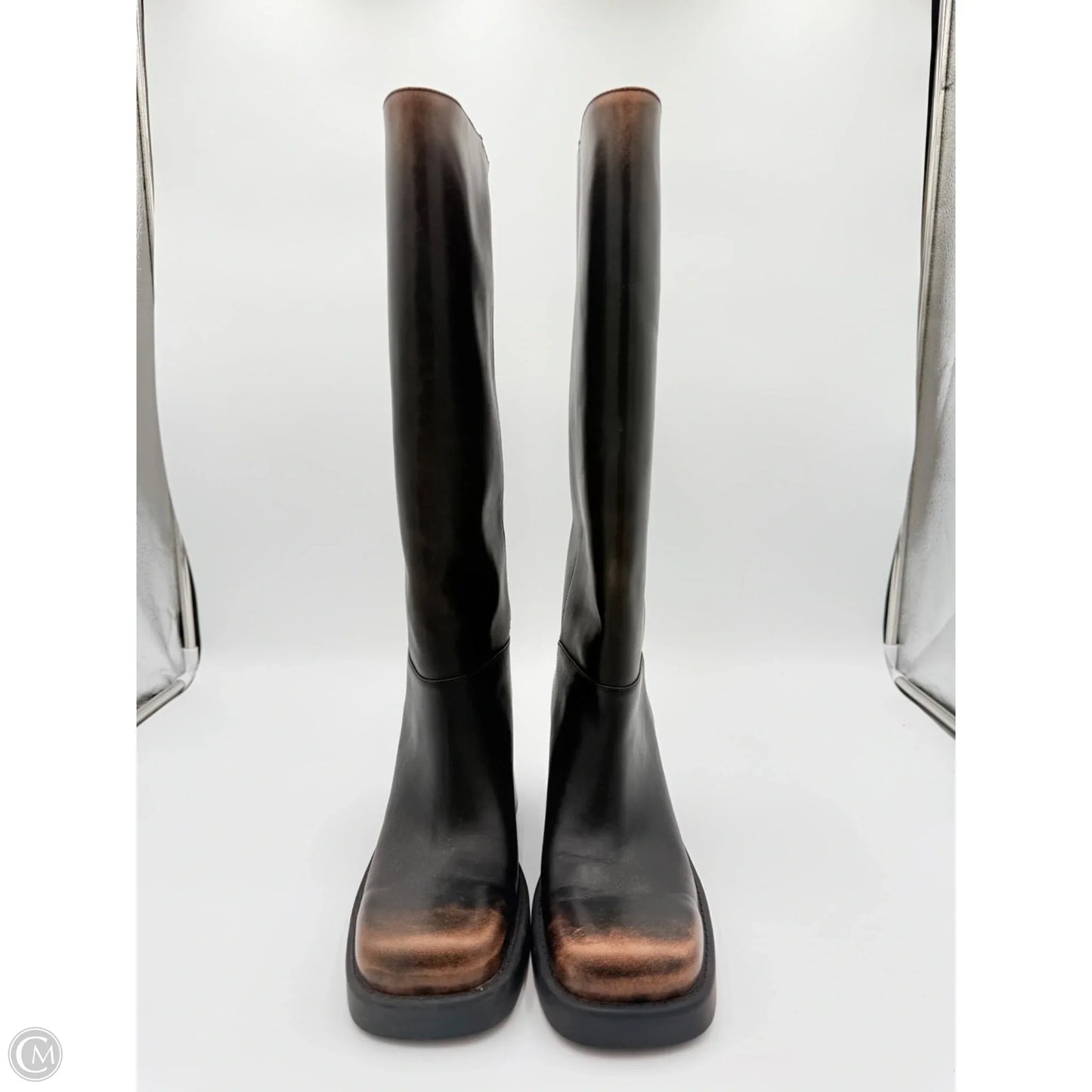 Boots Designer By Coach In Brown, Size: 10