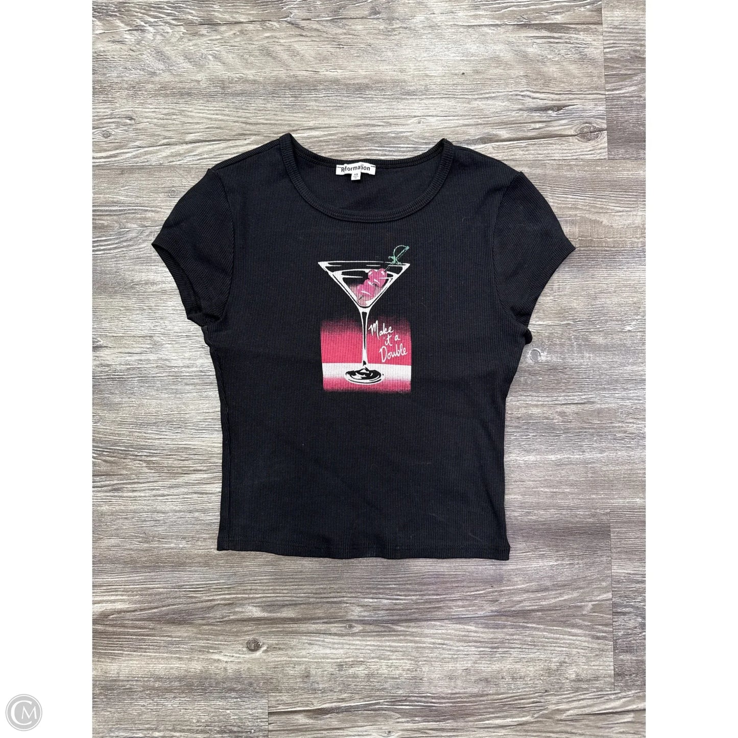 Top Short Sleeve By Reformation In Black, Size: Xs