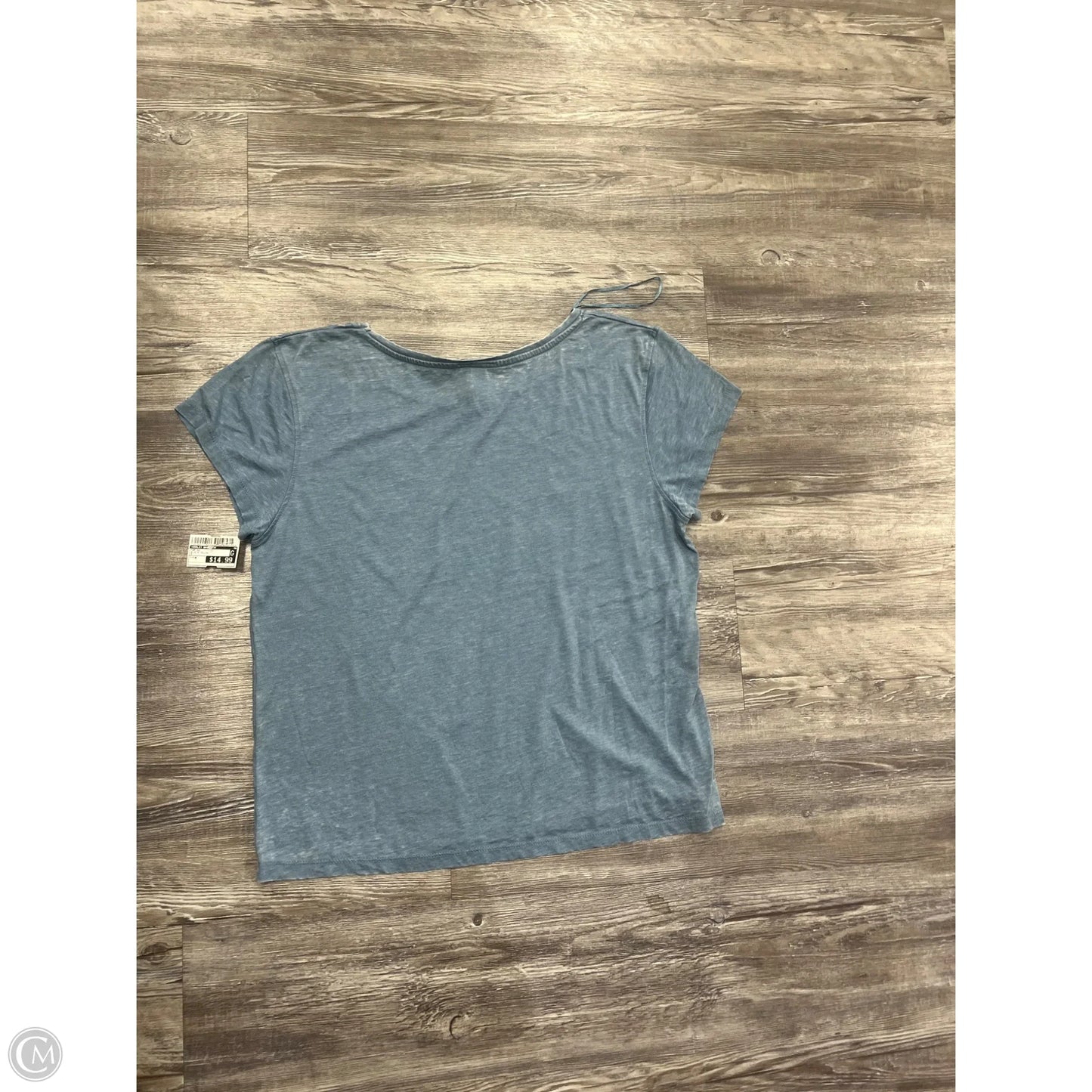 Top Short Sleeve By Harley Davidson In Blue & Yellow, Size: M