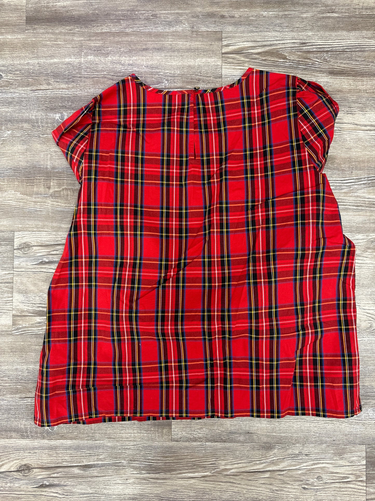 Top Long Sleeve By J. Crew In Plaid Pattern, Size: Lp