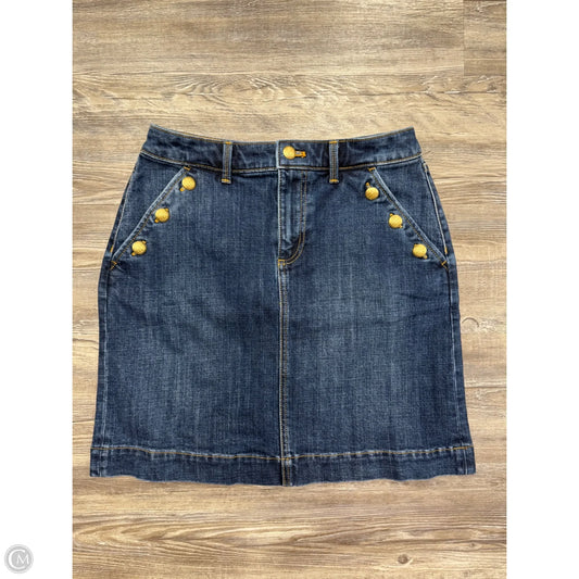Skirt Mini & Short By Talbots In Blue Denim, Size: 4p