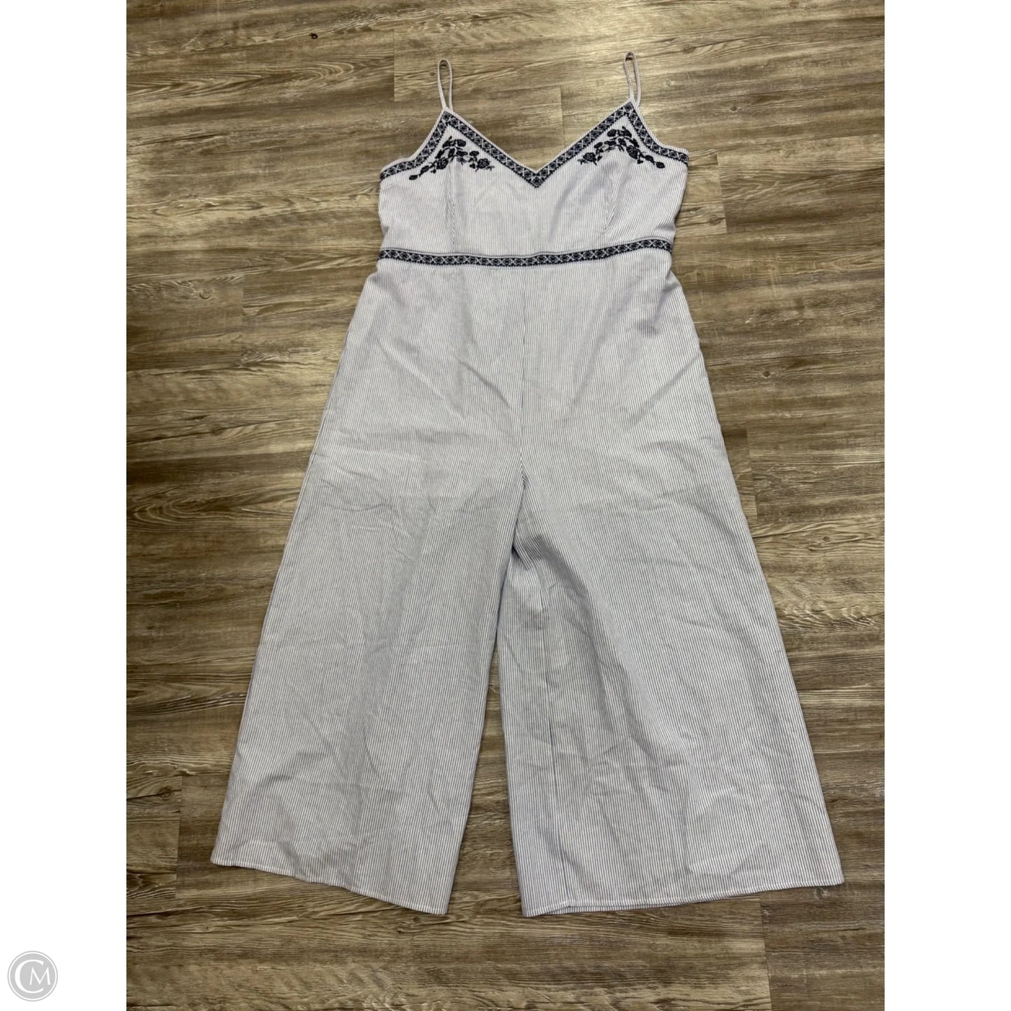 Jumpsuit Casual By White Birch In Blue & White, Size: 3x