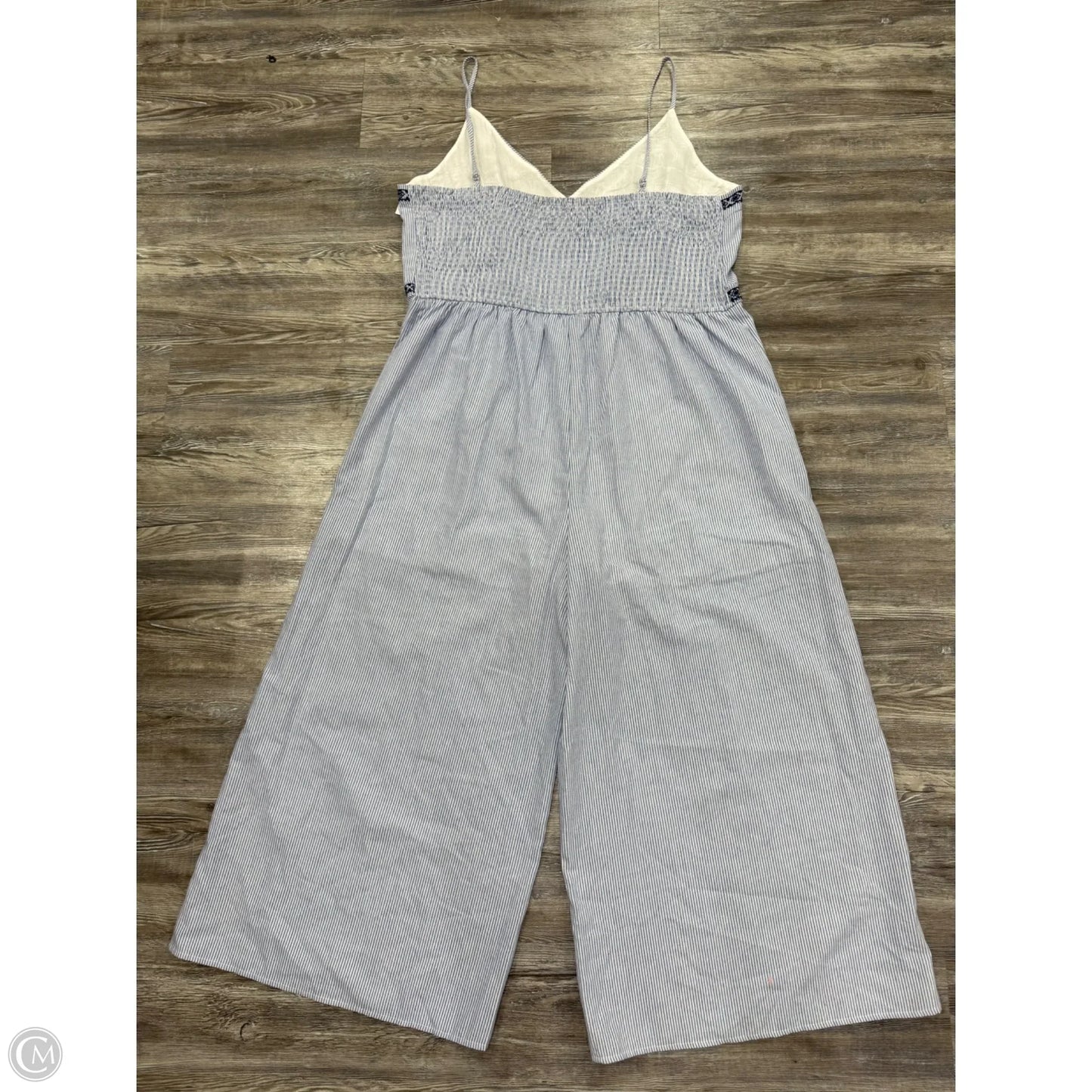 Jumpsuit Casual By White Birch In Blue & White, Size: 3x