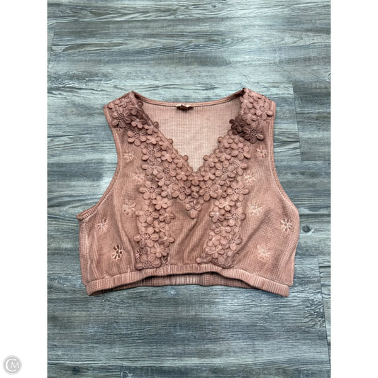 Top Sleeveless By Pol In Pink, Size: L