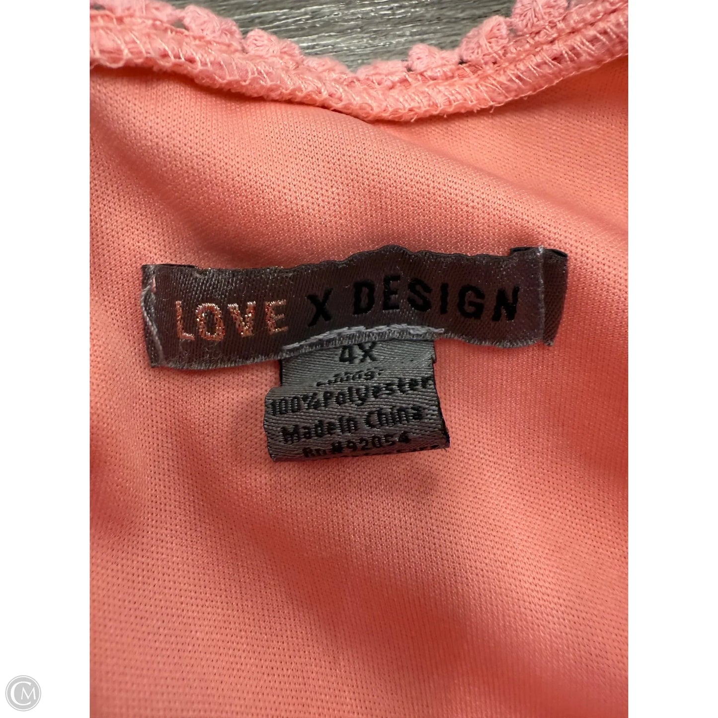 Dress Casual Short By Love X Design In Pink, Size: 4x