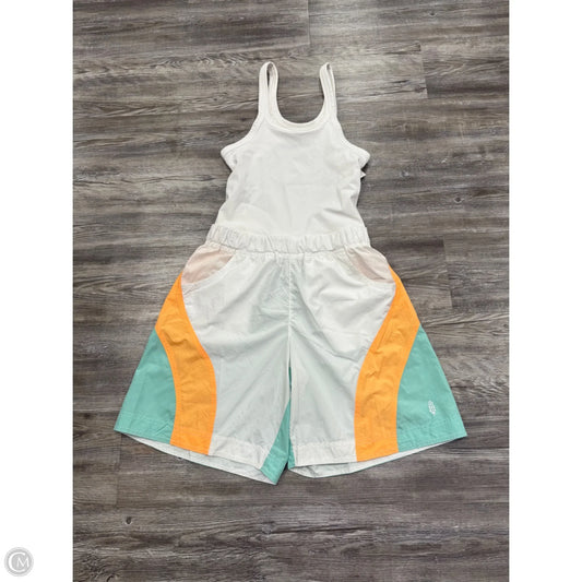 Romper By Free People In Orange & White, Size: S