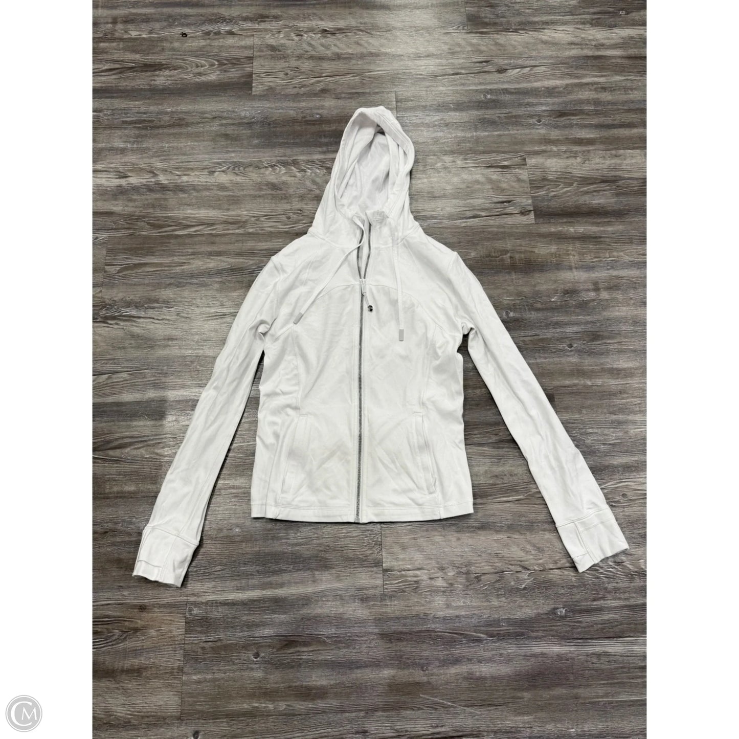 Athletic Jacket By Lululemon In White, Size: 10