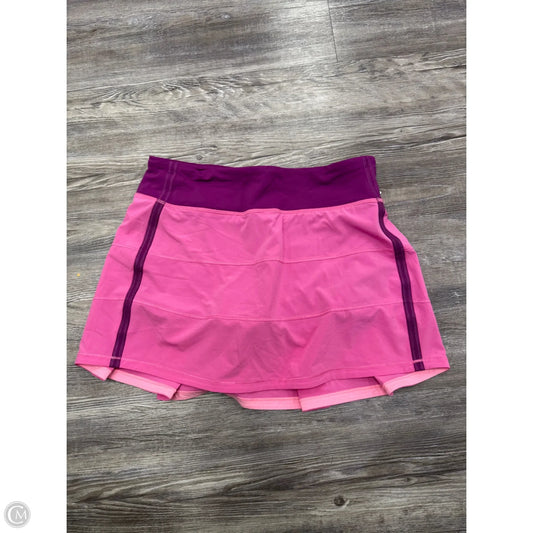 Athletic Skirt By Lululemon In Pink & Purple, Size: 6
