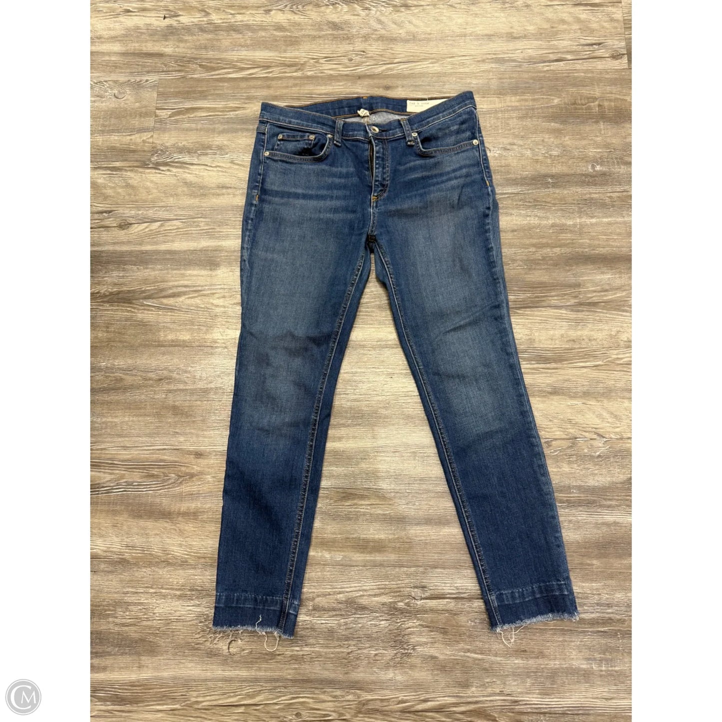 Jeans Skinny By Rag And Bone In Blue Denim, Size: 8