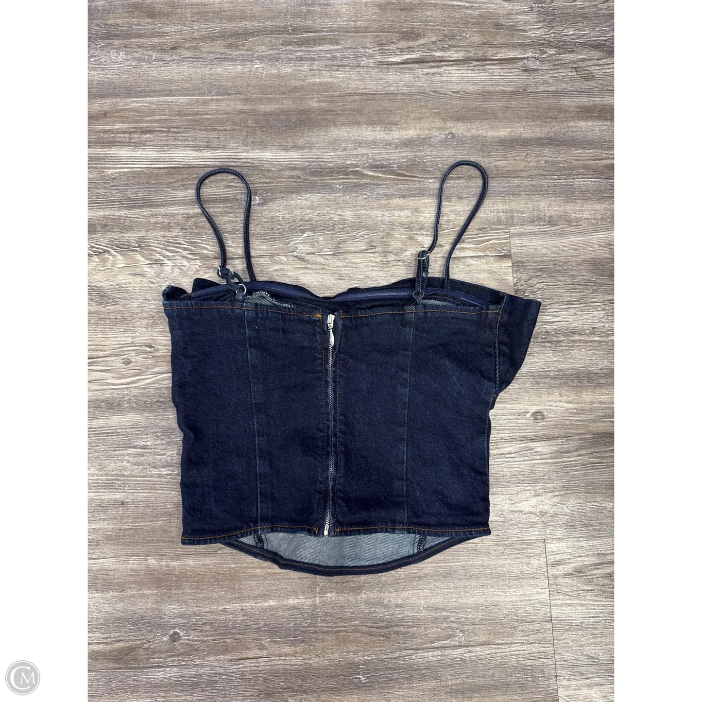 Top Sleeveless By Meshki In Blue Denim, Size: M