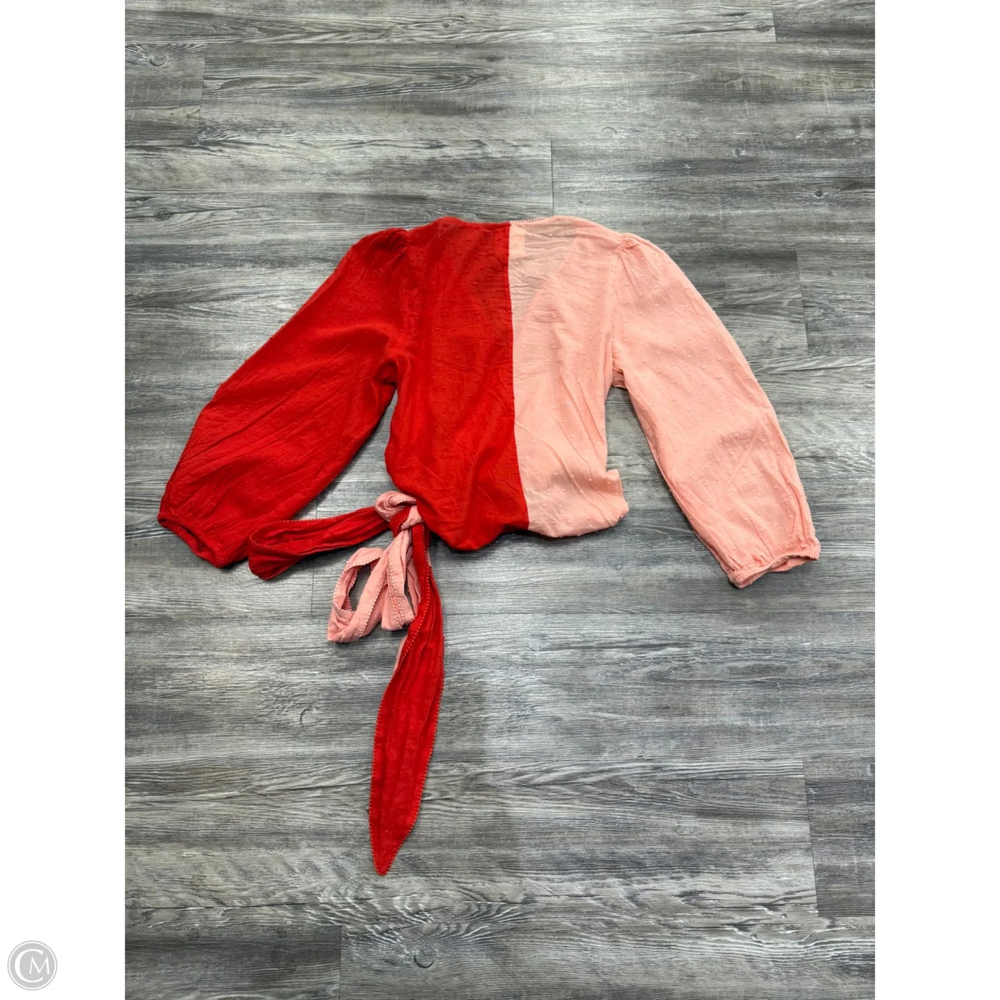 Top Long Sleeve By Farm Rio In Pink & Red, Size: Xs