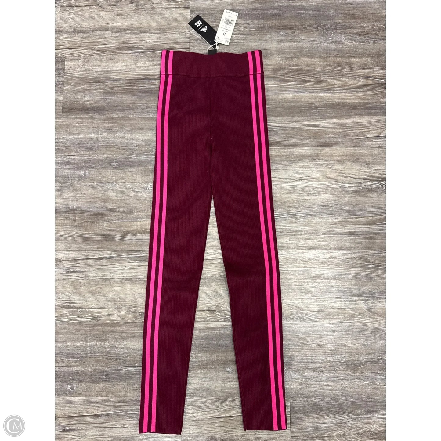 Pants Leggings By Adidas In Maroon, Size: S
