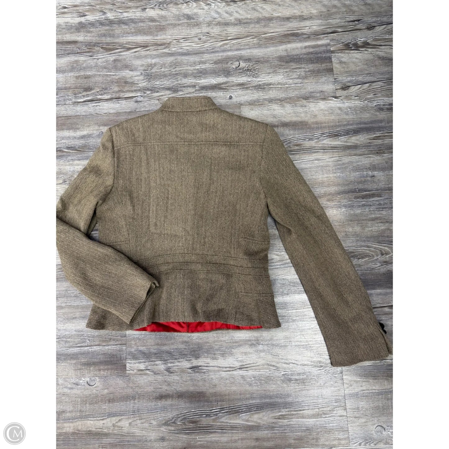 Jacket Designer By Max Mara In Tan, Size: 12