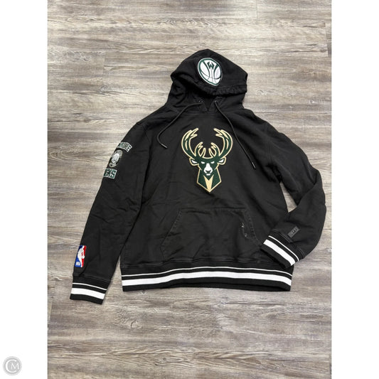 Athletic Sweatshirt Hoodie By Pro Standard In Black & Green, Size: 2x